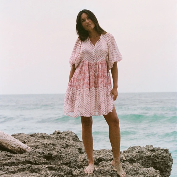 NWT Daughters of India Nora mini Dress -primrose- size: M - Picture 2 of 6